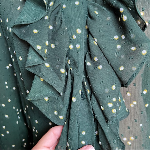 Plumeti shiffon ruffled blouse sz 8 like new - Picture 17 of 17